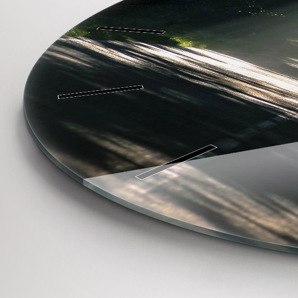 hodiny na skle Lesní cesta