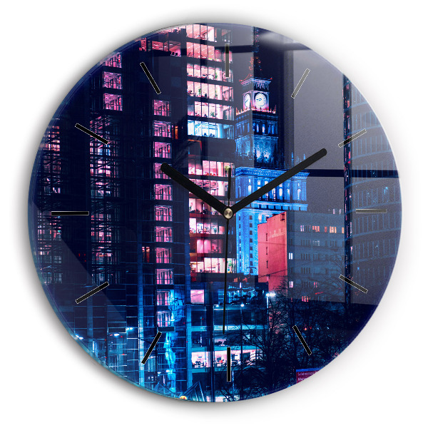 hodiny na skle Noční Varšava
