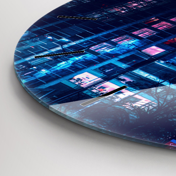 hodiny na skle Noční Varšava