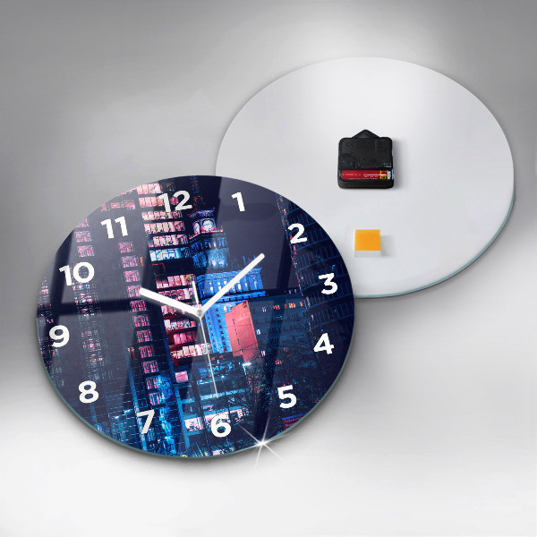 hodiny na skle Noční Varšava