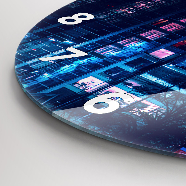 hodiny na skle Noční Varšava