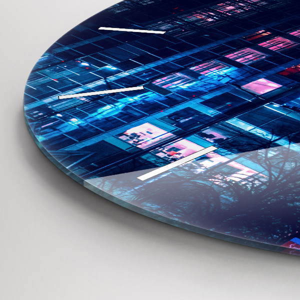 hodiny na skle Noční Varšava