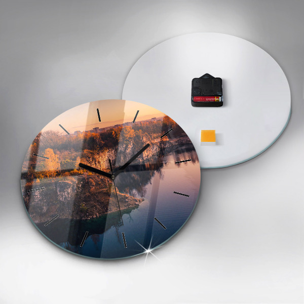hodiny na skle Krakovské jezero Zakrzówek