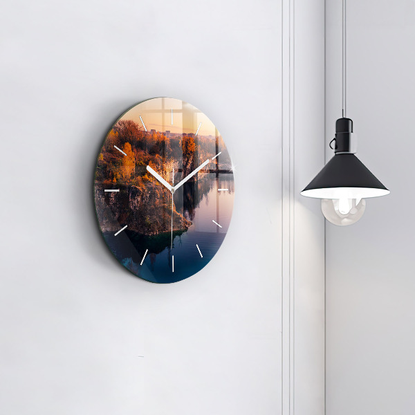 hodiny na skle Krakovské jezero Zakrzówek