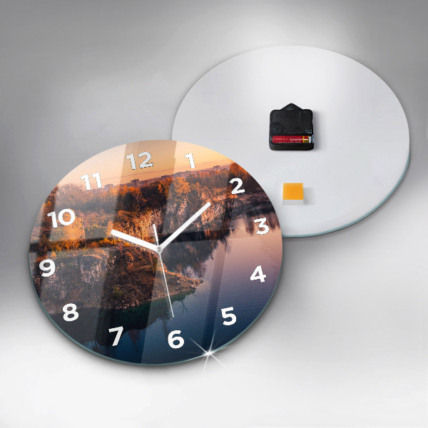 hodiny na skle Krakovské jezero Zakrzówek