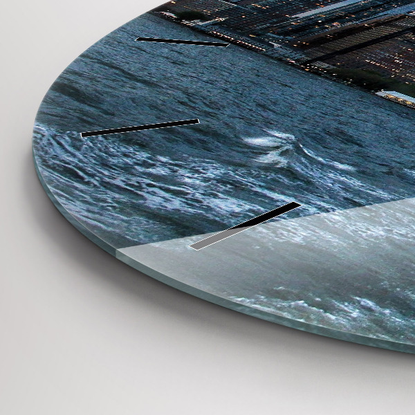 hodiny na skle Panorama New Yorku