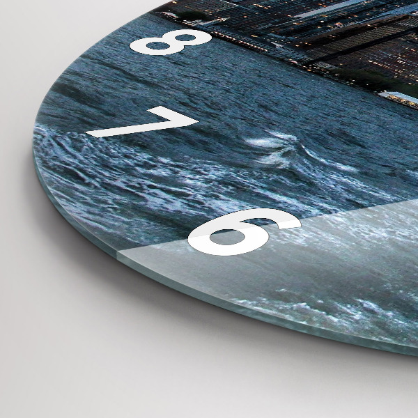 hodiny na skle Panorama New Yorku