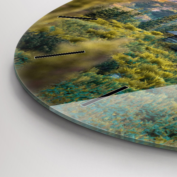 hodiny na skle Chata v Tatrách