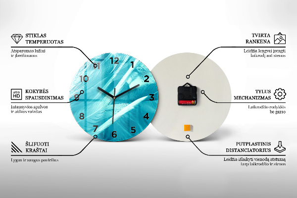 hodiny na skle Jezero a hory