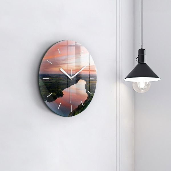 hodiny na skle Pohled na jezero