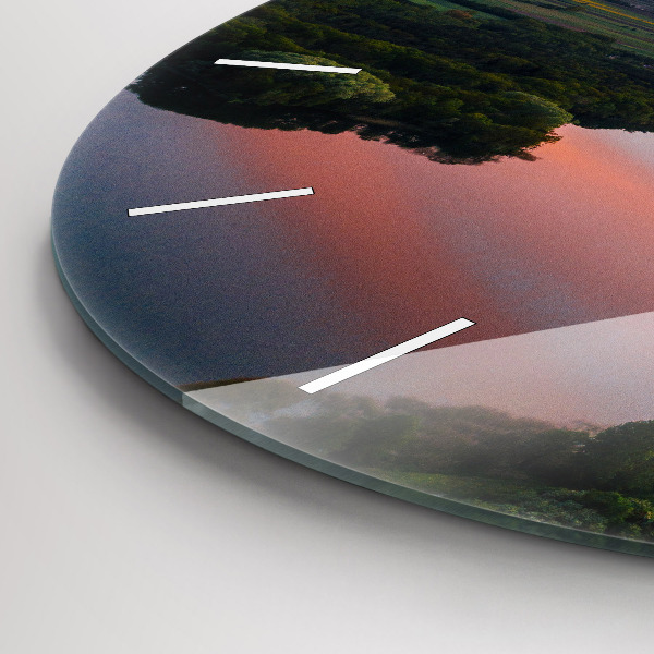 hodiny na skle Pohled na jezero