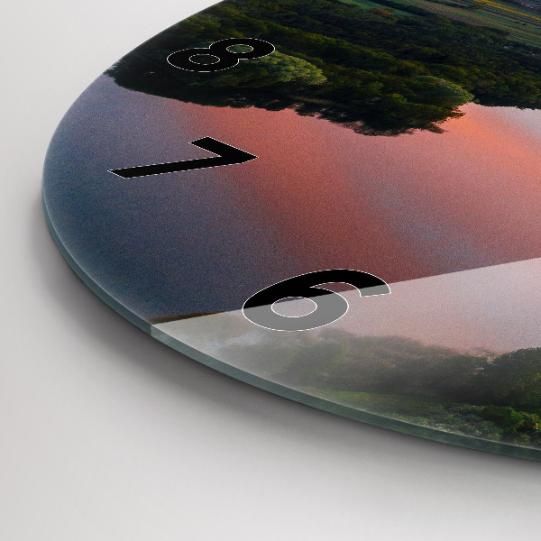 hodiny na skle Pohled na jezero