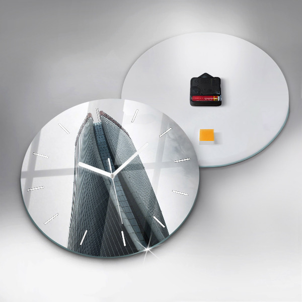 hodiny na skle Milánský mrakodrap