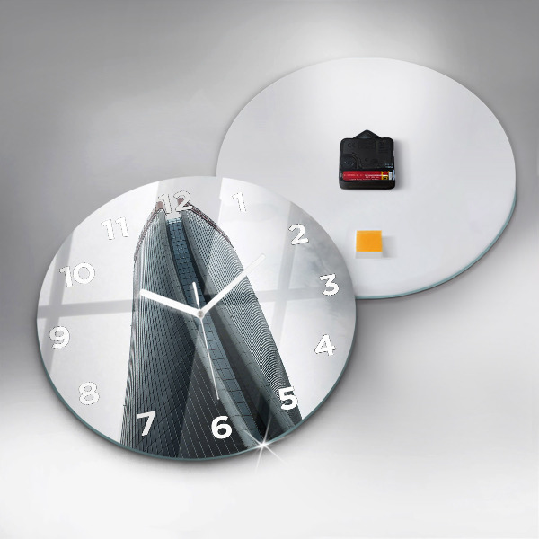 hodiny na skle Milánský mrakodrap