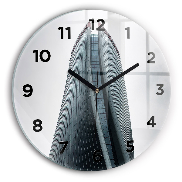 hodiny na skle Milánský mrakodrap