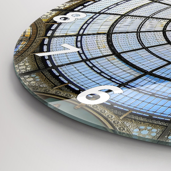 hodiny na skle Nákupní centrum v Miláně