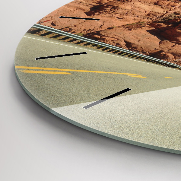 hodiny na skle Route 66 v USA