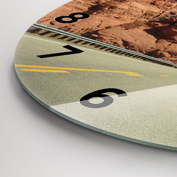 hodiny na skle Route 66 v USA