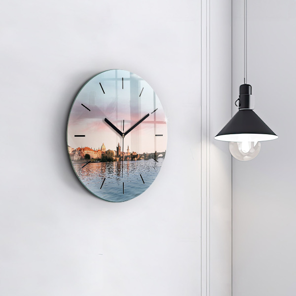 hodiny na skle Karlův most v Praze