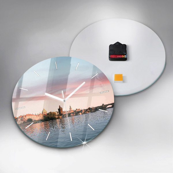 hodiny na skle Karlův most v Praze