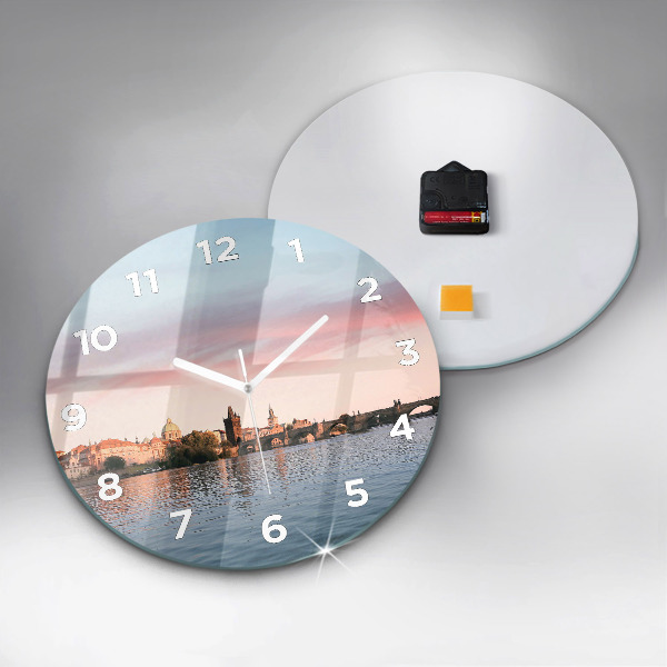 hodiny na skle Karlův most v Praze