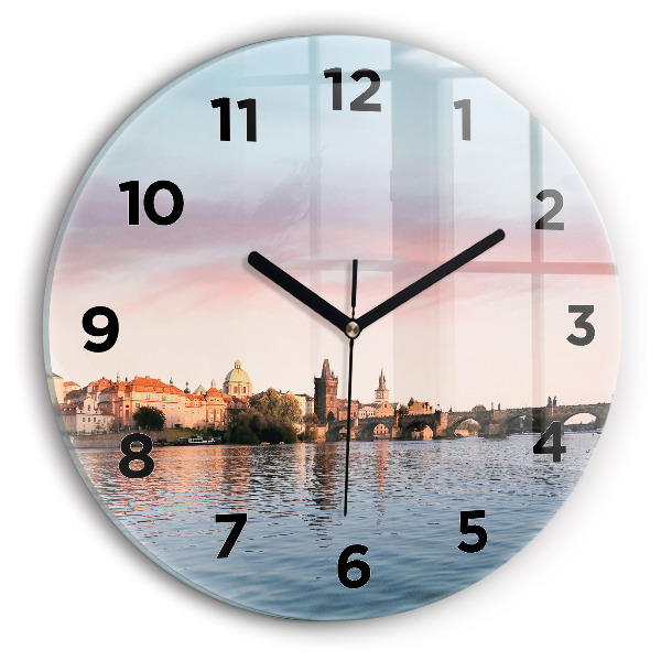 hodiny na skle Karlův most v Praze