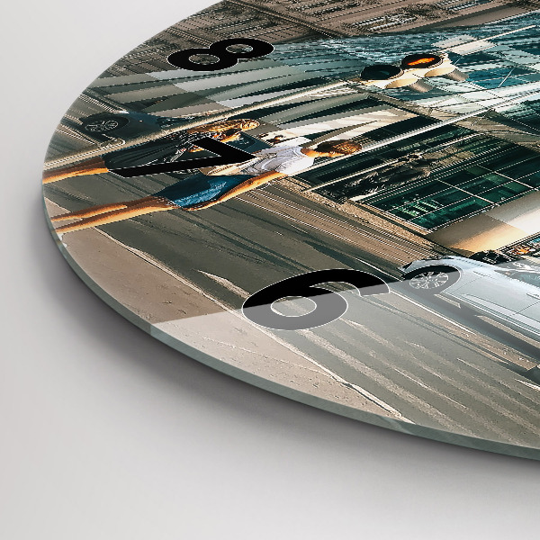 hodiny na skle Tančící dům Praha