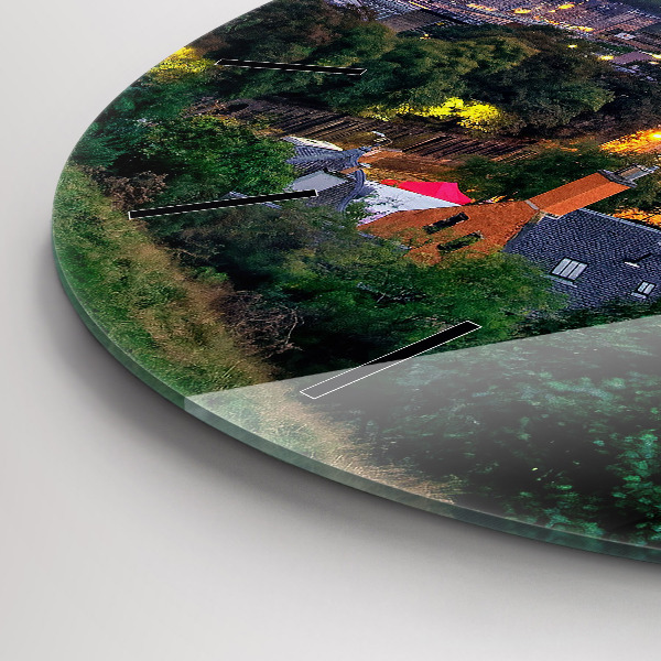 hodiny na skle Edinburgh z Calton Hill