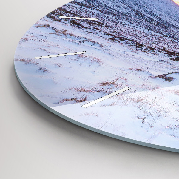 hodiny na skle Chata v horách