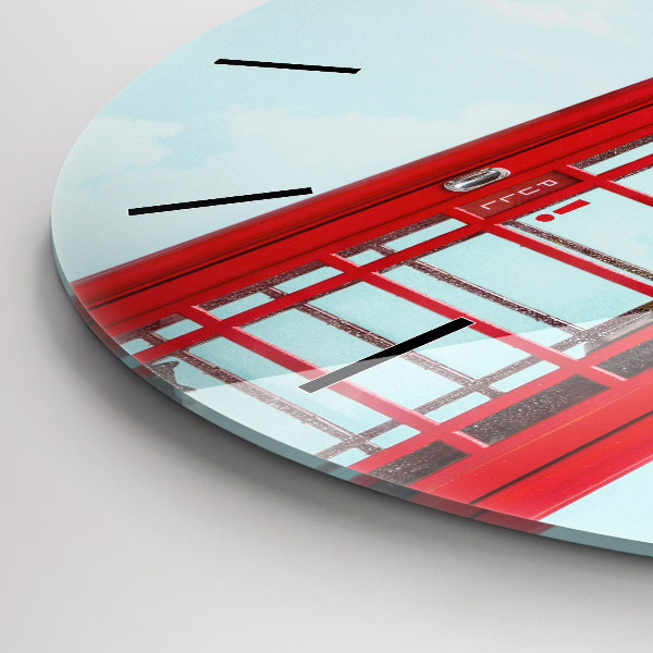 hodiny na skle Telefonní budka