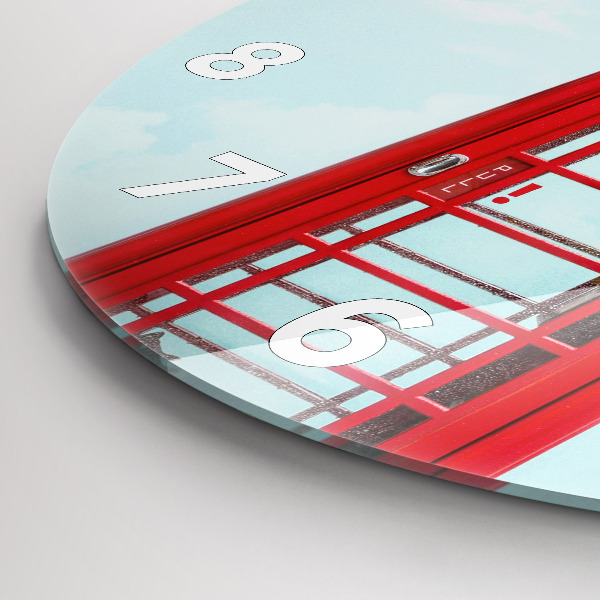 hodiny na skle Telefonní budka