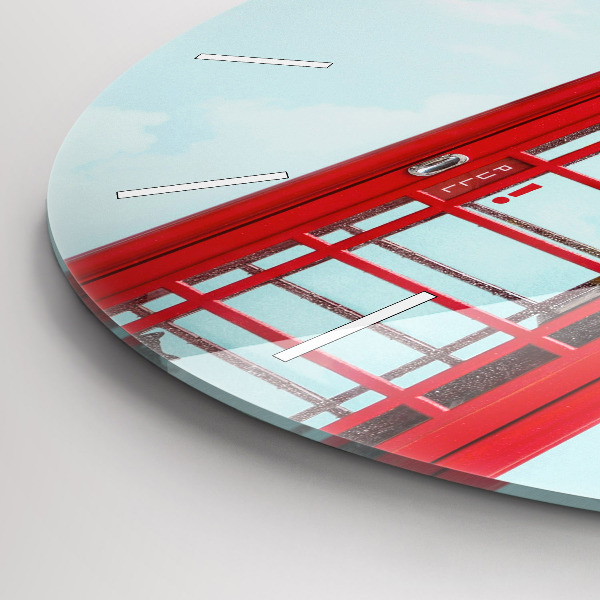 hodiny na skle Telefonní budka