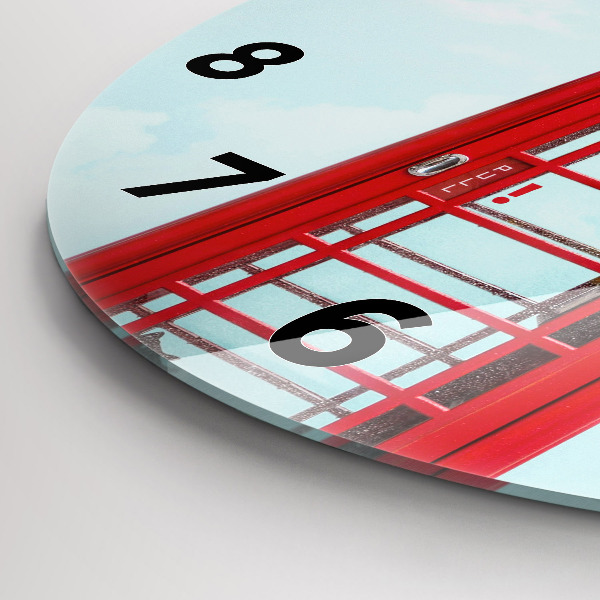 hodiny na skle Telefonní budka