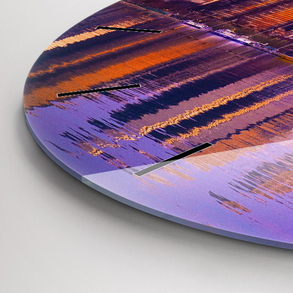 hodiny na skle Pohled na mrakodrapy v USA