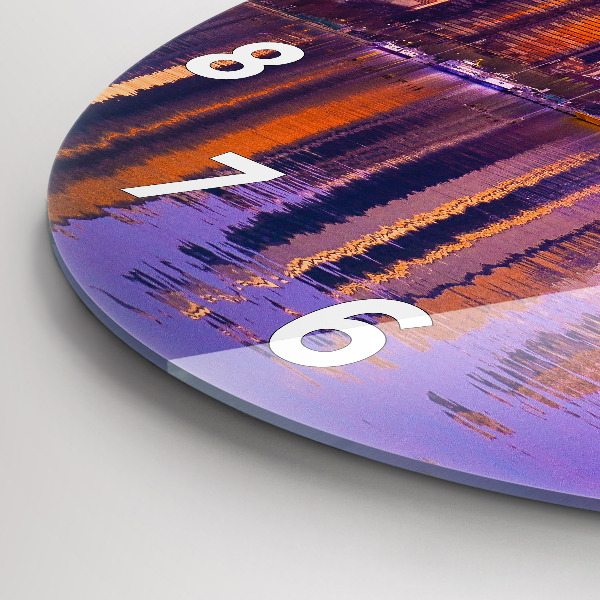 hodiny na skle Pohled na mrakodrapy v USA