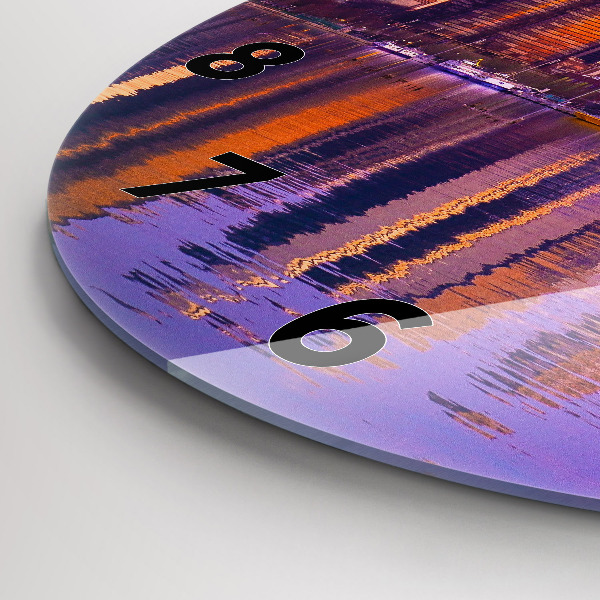 hodiny na skle Pohled na mrakodrapy v USA