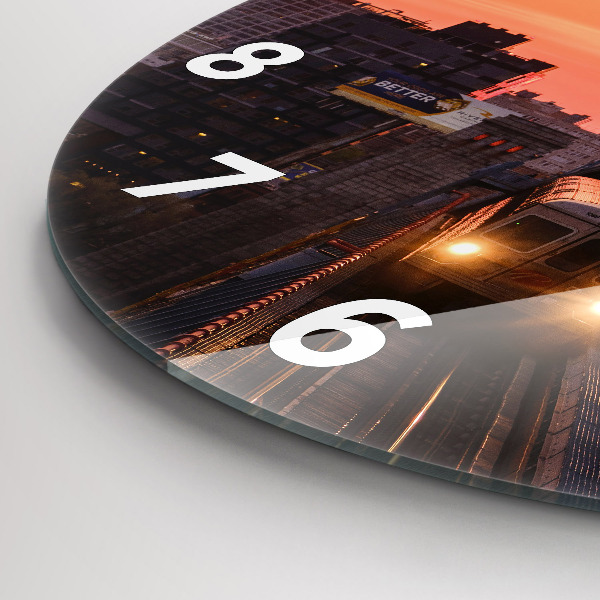 hodiny na skle Most Benjamina Franklina