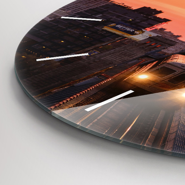 hodiny na skle Most Benjamina Franklina