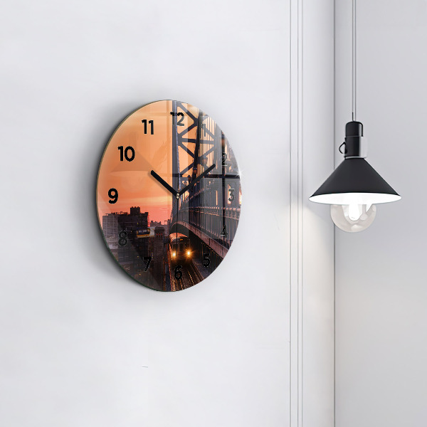 hodiny na skle Most Benjamina Franklina