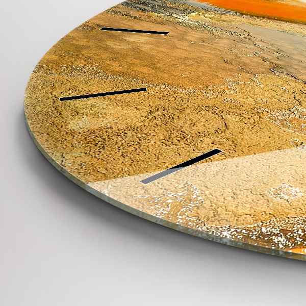 hodiny na skle Jezero s horami