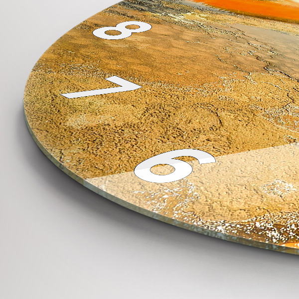 hodiny na skle Jezero s horami