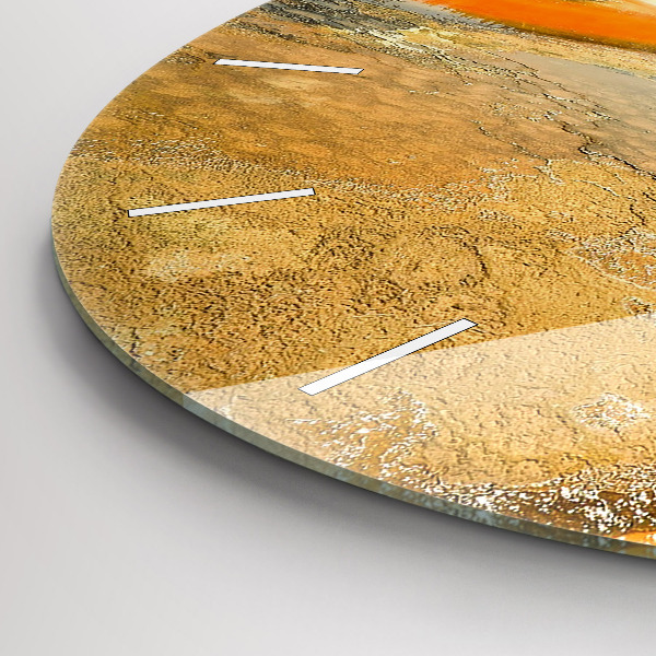 hodiny na skle Jezero s horami