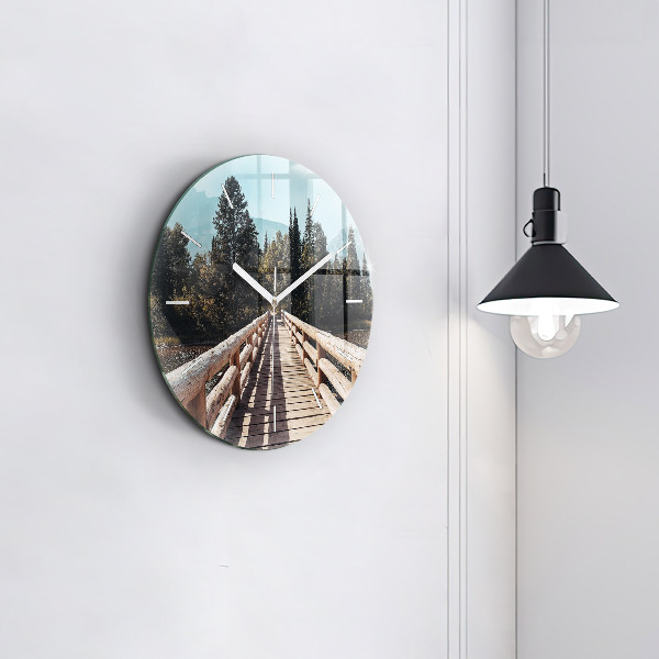 hodiny na skle Hory v Yellowstonu