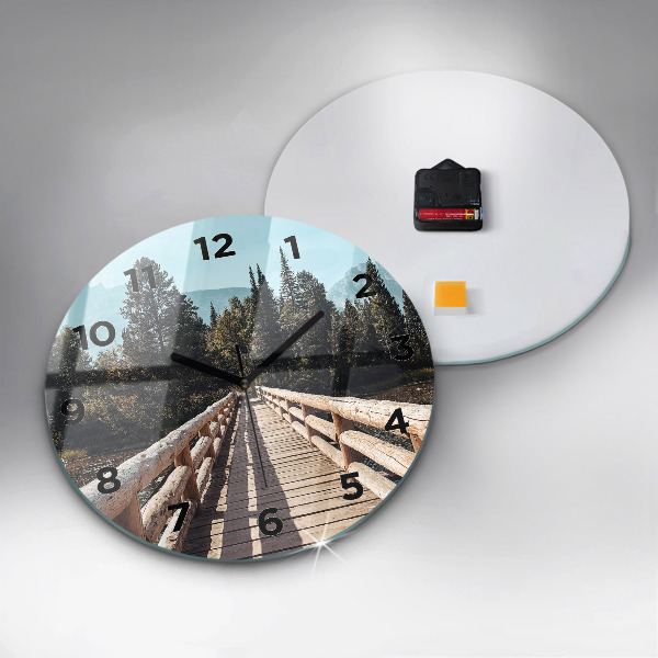 hodiny na skle Hory v Yellowstonu