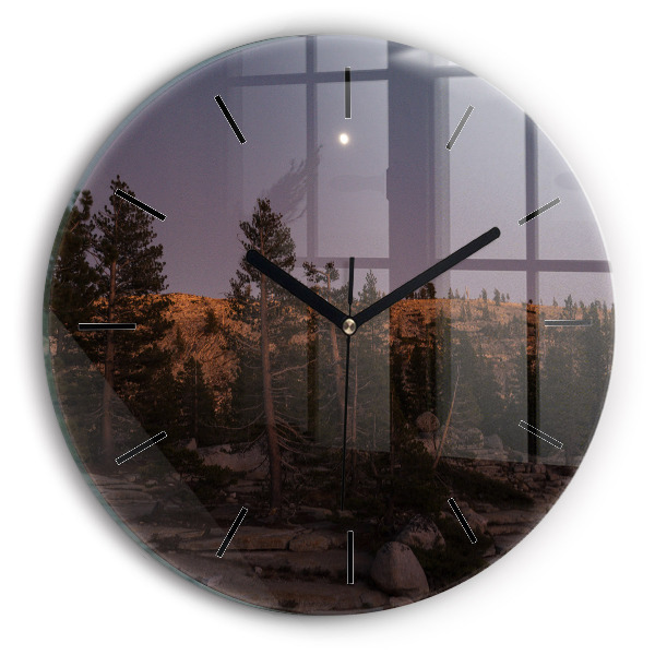 hodiny na skle Kamenitá cesta v Yosemitech