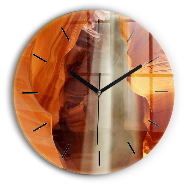 hodiny na skle Pouštní kaňon