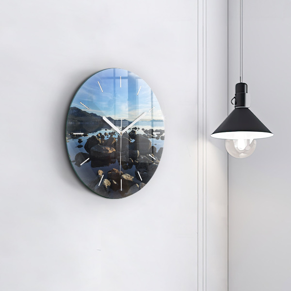 hodiny na skle Pohled na moře