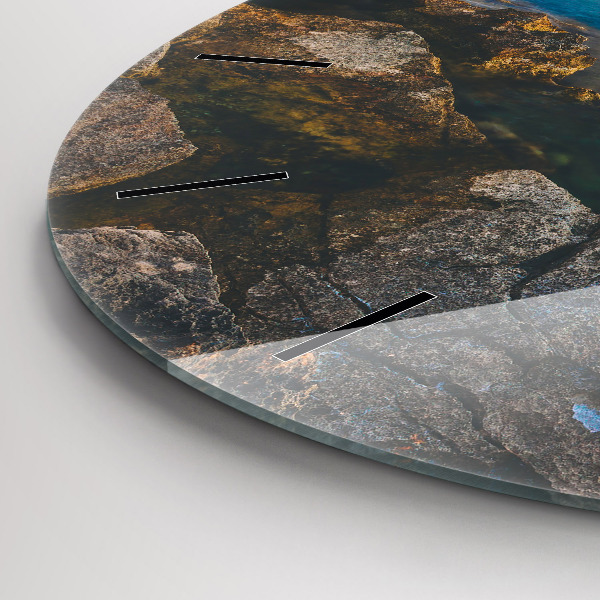 hodiny na skle Mořská krajina