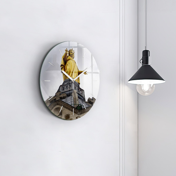 hodiny na skle Socha Panny Marie v Lyonu