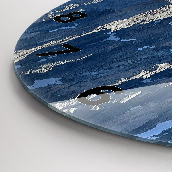 hodiny na skle Alpy v zimě